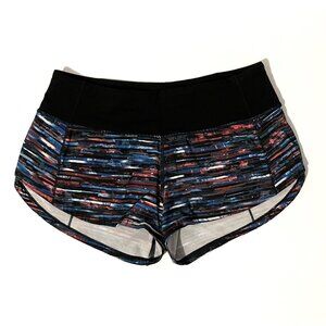 Lululemon Multicolor Striped Speed Up Short Size 2 ~ 2.5" inseam